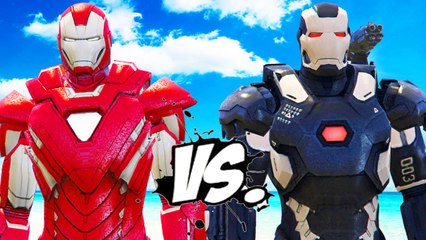 IRON MAN (Silver Centurion) vs WAR MACHINE (Mark III Civil War)