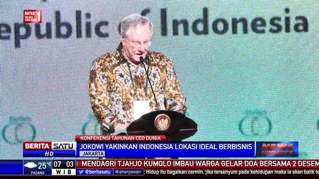 Jokowi di Konferensi CEO Dunia: Indonesia Ideal untuk Berbisnis