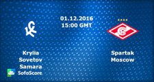 All Goals HD - FK Krylya Sovetov Samara 4-0 Spartak Moscow - Russia Premier Liga - 01.12.2016