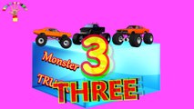 Learn to Count Numbers 1 to 5 with Monster Truck Numbers, Counting for Children - HD