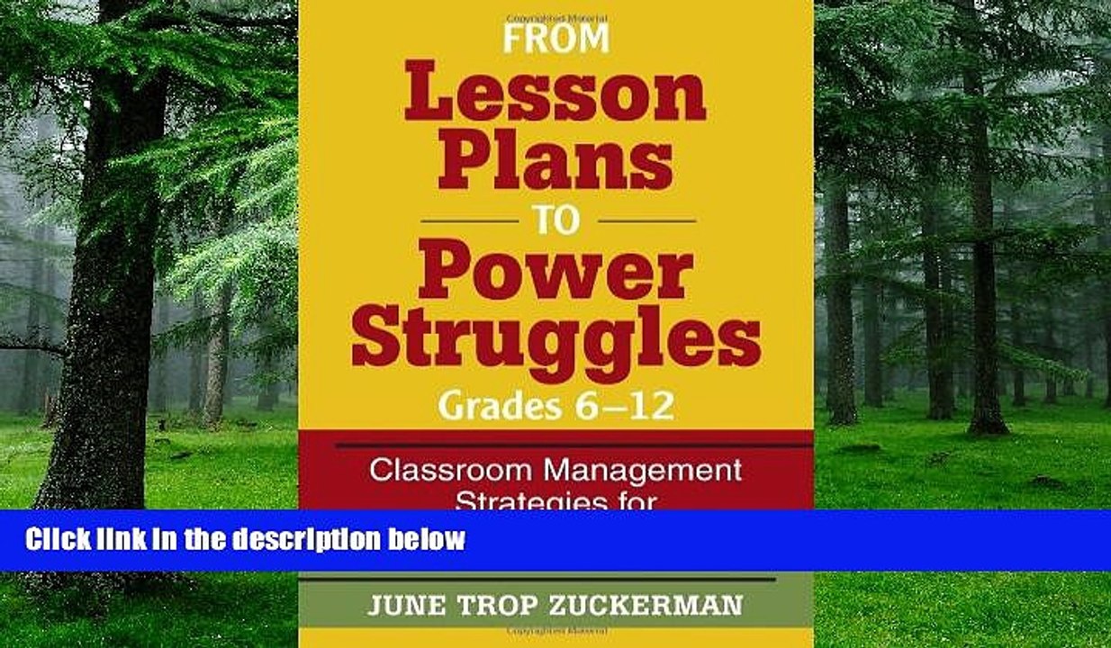 Online  From Lesson Plans to Power Struggles, Grades 6-12: Classroom Management Strategies for New