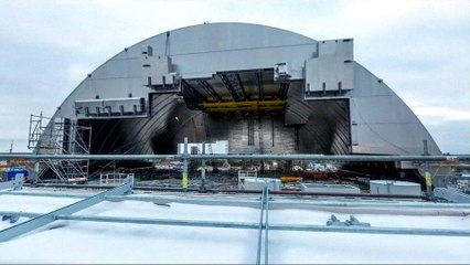 Chernobyl nuclear site enclosed by dome to prevent leaks