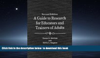 Audiobook A Guide to Research for Educators   Trainers of Adults Sharan B Merriam Full Ebook