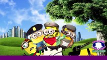 Minions police king kong cartoon finger family | batman ABC song 123 numbers for kids