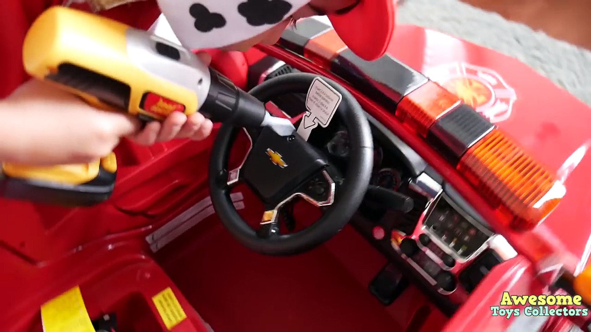 paw patrol fire truck battery