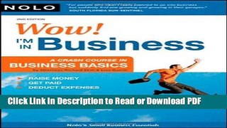 PDF Wow! I m in Business: A Crash Course in Business Basics Ebook Online