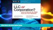 READ book LLC OR CORPORATION? How to Choose the Right Form for Your Business Anthony Mancuso