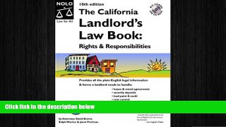 FAVORIT BOOK The California Landlord s Book: Rights and Responsibilities with CDROM (California