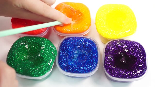 DIY How To Make Rainbow Color Foam Clay Slime For Kids Children