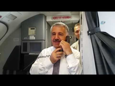 Bakan Arslan Uçakta Anons Yaptı