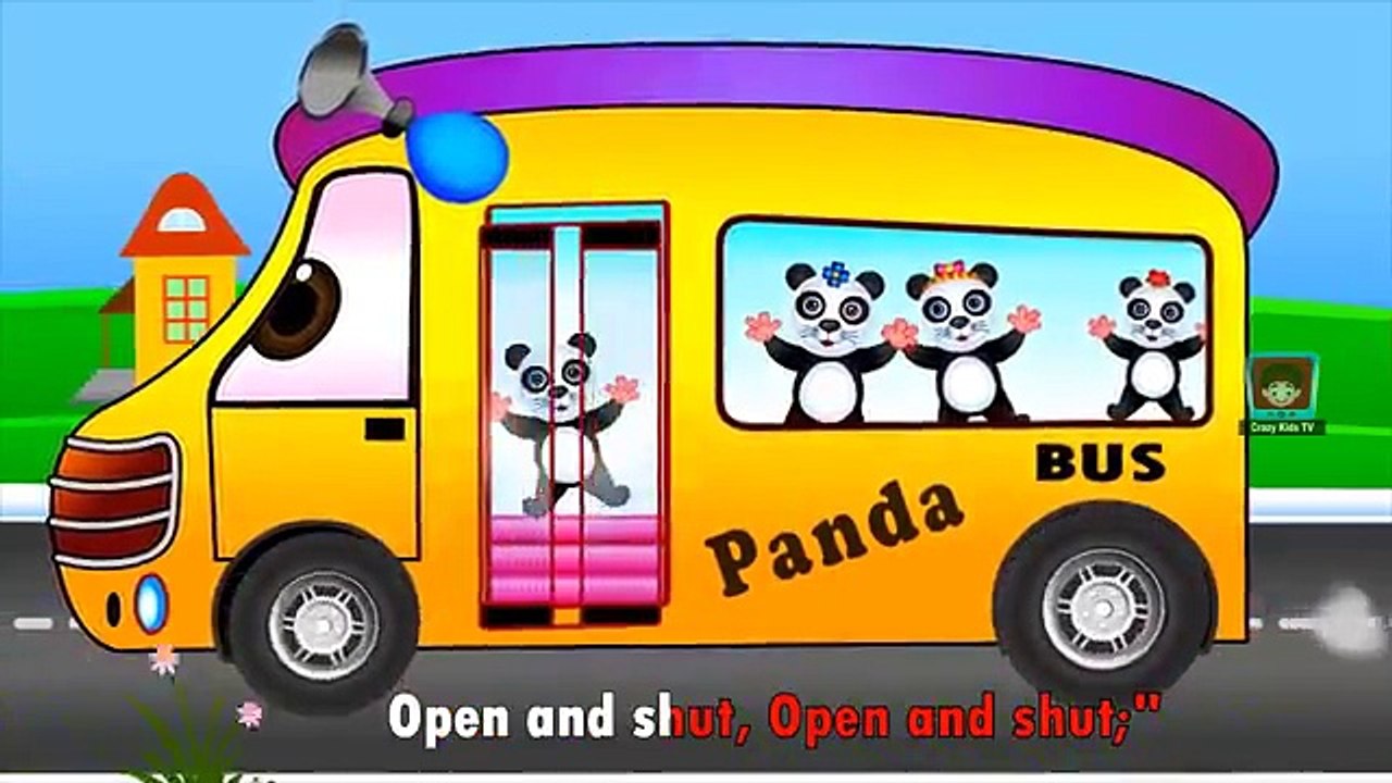Wheels On The Bus Nursery Rhyme | Wheels On The Bus with Panda Cartoon