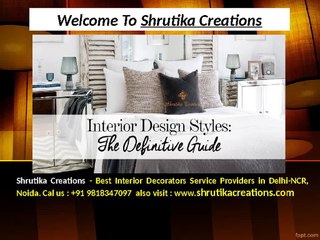 Interior Designer Decoration in Delhi - Shrutikacreations.com