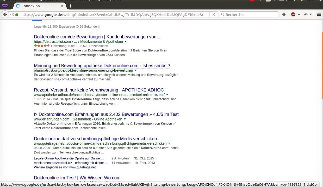 Meinung und Bewertung apotheke Dokteronline.com - Ist es seriös ?