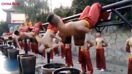 Entrainement physique des moines Shaolin