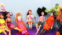 Barbie Doll Anger Management Day 1 With Disney Frozen Hans Jasmine Ursula amp Hulk DisneyCarToys