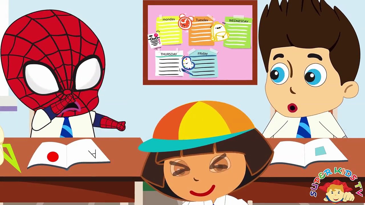 Spiderman and Frozen Elsa Naughty in the Classroom New Episodes! Finger Family Songs Nursery Rhymes