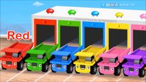 Learn Colors with Dump Trucks for Children & Color Garage Animation : Videos for Kids