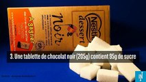 Découvrez l'équivalent en morceau de sucre de vos aliments préférés. Flippant !