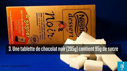 Découvrez l'équivalent en morceau de sucre de vos aliments préférés. Flippant !