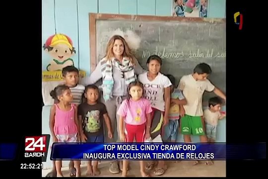 Cindy Crawford inauguró lujosa tienda de relojes en Miraflores