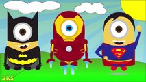 Minions SuperHeroes Finger Family Iron Man Batman Superman Hulk Minions Nursery Rhymes