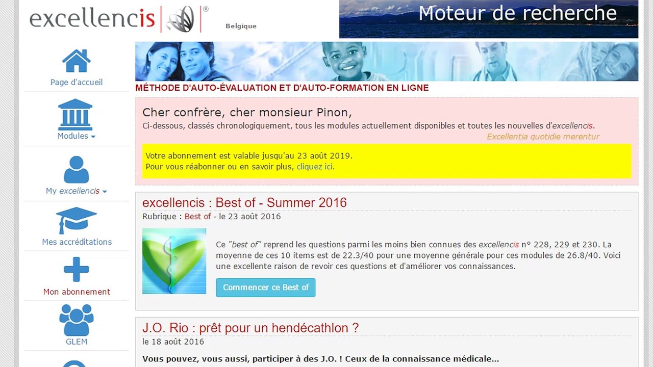Le Dr Ziant, concepteur d'excellencis, vous explique la fonction "Modules publiés"