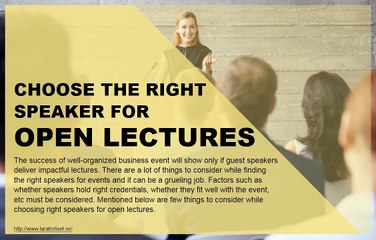What Is The Main Goal Of A Speaker While Undertaking Open Lectures?