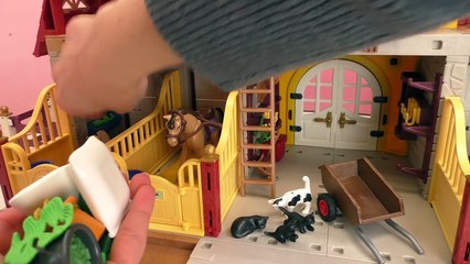 Playmobil Reiterhof Country Deutsch – Aufbau des Pferdehof Zubehör – Bank Zaun Kompost Ställe