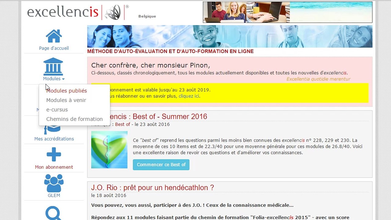 Le Dr Ziant, concepteur d'excellencis, vous explique la fonction "Chemins de formation"