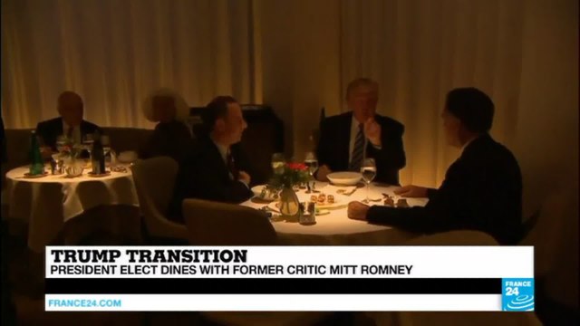 US - President-elect Trump dines with Mitt Romney - do opposite ultimately attract?