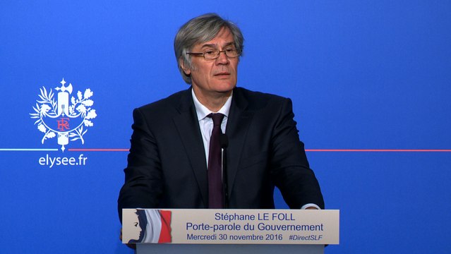 Point de presse de Stéphane Le Foll, le 30 novembre 2016