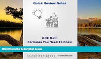 Buy S Gupta General GRE: Math Formulas You Need (Quick Review Notes) Full Book Download
