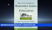 Best Price Katherine Evans The Little Book of Restorative Justice in Education: Fostering