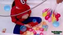 Lot Wet Balloons SpiderGirl Collection - Learn colours with Balloons - TOP Finger Nursery Rhymes