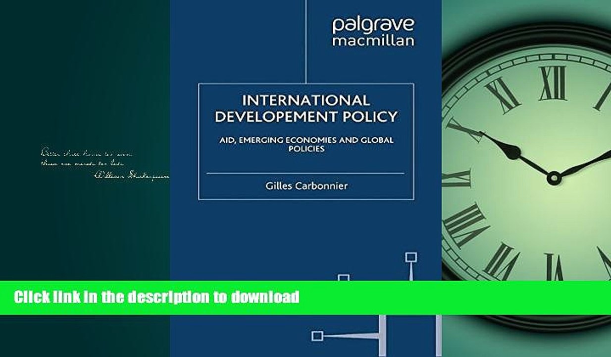 FAVORIT BOOK International Development Policy: Aid, Emerging Economies and Global Policies READ