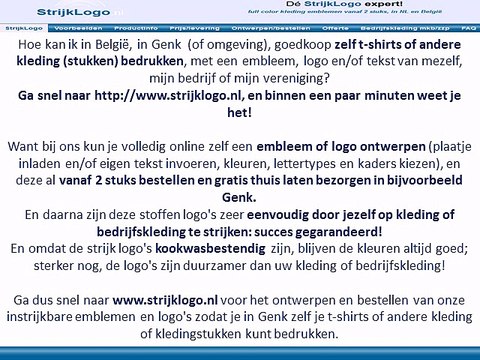 Zelf kleding bedrukken Genk