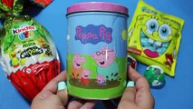 Kinder Ovo GIGANTE Peppa Pig Kinder Joy Mega Surpresa Bob Esponja
