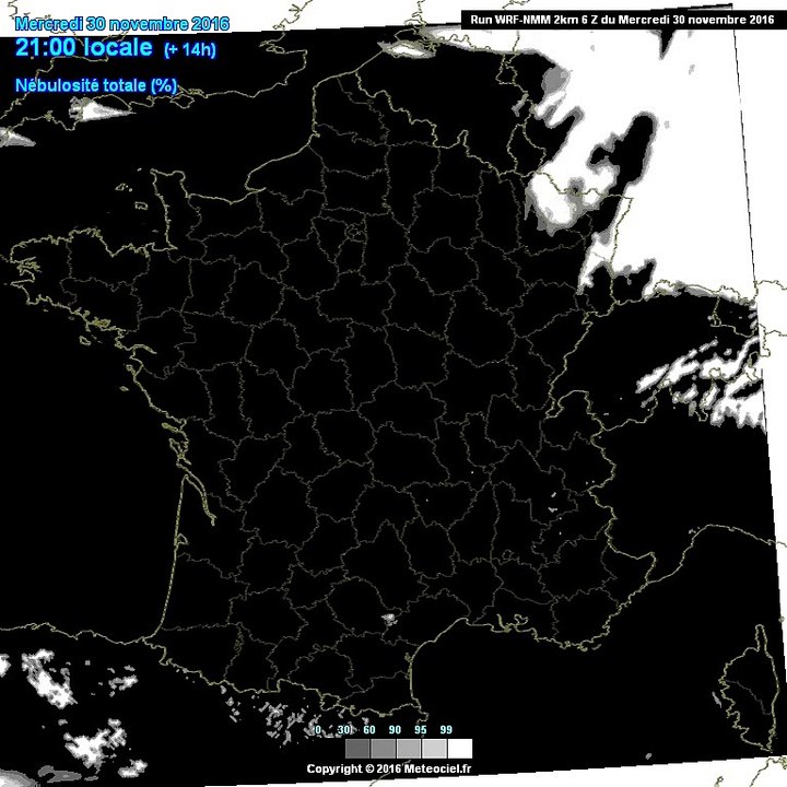 Nébulosité de france