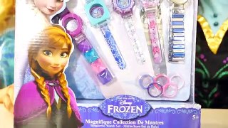 Frozen Elsa & Anna Custom Disney Frozen Watches! Fun Time w_ Frozen Sisters in Real Life