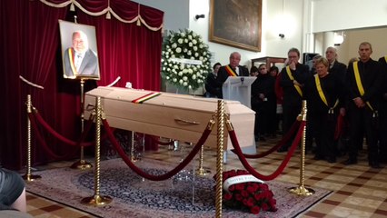 Quaregnon: enterrement d'André Col, ancien bourgmestre 1