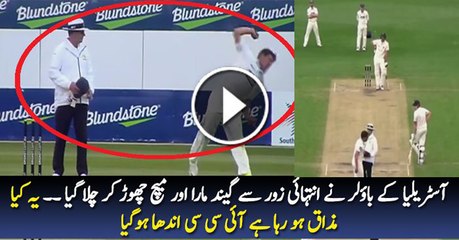 Another Blunder Did By Australian Bowler Henriques and Left the Ground