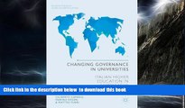 Pre Order Changing Governance in Universities: Italian Higher Education in Comparative Perspective