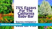 Online Value Bar Prep 75% Essays for The California Baby Bar: Law school students / Examinations