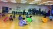 Chinese dance class in Bonsor recreation centre (umbrella dance)