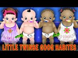 Brush Your Teeth Nursery Rhyme |little twins Good Habits Song | Baby Songs Collection, learning song