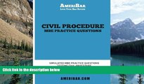 Buy AmeriBar Civil Procedure MBE Practice Questions: Simulated MBE Practice Questions Testing