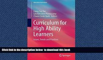 Pre Order Curriculum for High Ability Learners: Issues, Trends and Practices (Education Innovation