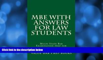 Pre Order MBE With Answers For Law Students: Multi State Bar Examination prep for law school stars