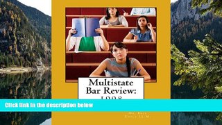 Read Online Dr. Eric Allen Engle LL.M. Multistate Bar Review:: Explanatory Answers to the 1998
