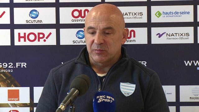 Top 14 Stade Rochelais - Racing 92: conférence d'avant match de Laurent Travers